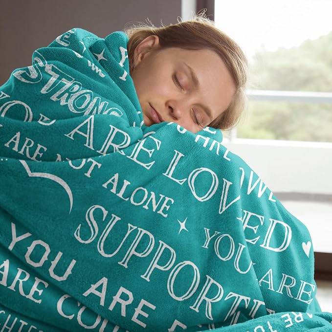 Gift for Women- Get Well Blanket, Inspirational Gift for Women | Feel Better After Surgery Present for Sick Women, Thinking of You Gifts for Mom Daughter Grandma Friend Sister, 60'' x 50''