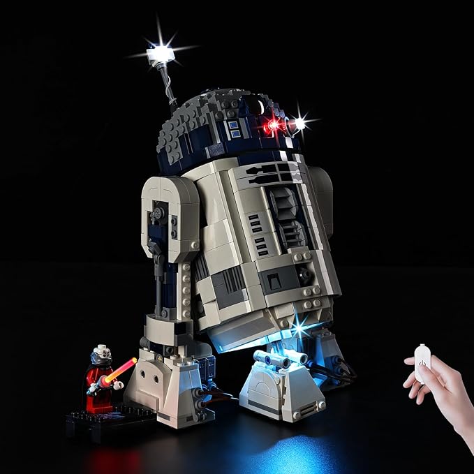BrickSoul Upgrade Light Kit for Lego Lego R2-D2 75379 Building Set | with ON/Off & Dimmer Switch & Hidden Cable Tech | Easy Install Lighting Set (75379 Set NOT Included)