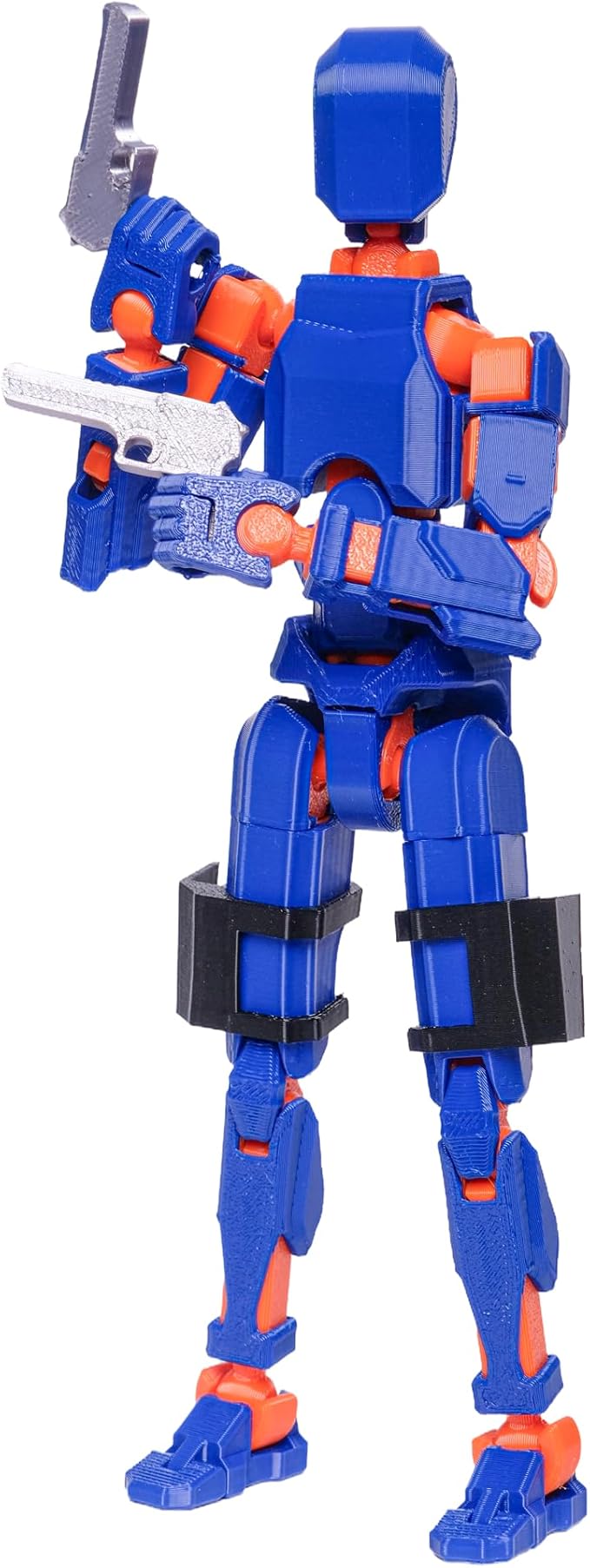 (Assembly Completed Dummy 20 Action Figure, 8.1 inches， Strong Magnetic Accessories， 8 Types of Weapons 3D Printed Robot Multi-Jointed Movable, Spider Ninja Series (deep Blue)