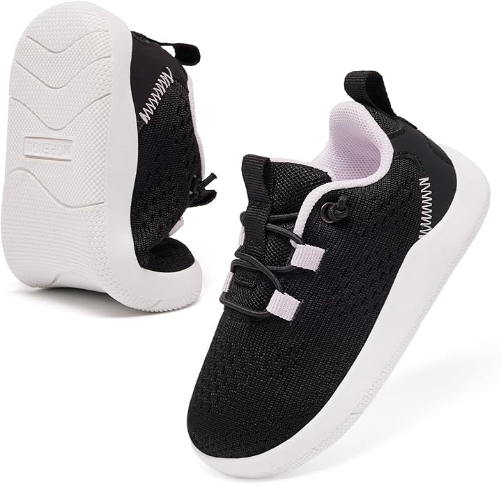 MORENDL Wide Toddler Shoes Baby Walking Shoes Girls Boys Zero Drop Minimalist Sneakers Slip On Tennis Shoe Breathable Naturally Flexible