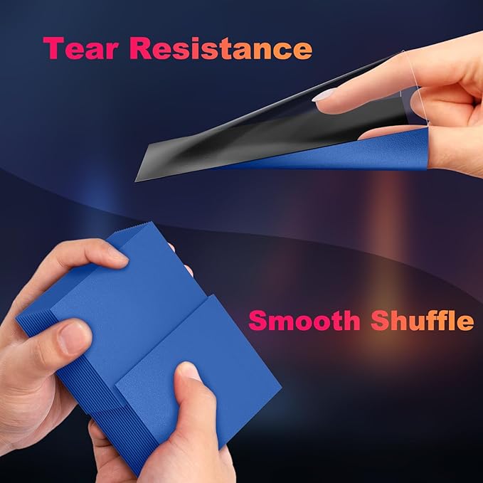 200 Pack Card Sleeves, Matte Dual Trading Card Sleeves with Opaque Back & Smooth Shuffle, Tear Resistant Card Protectors for MTG, TCG and Game Cards (Wisdom Blue)