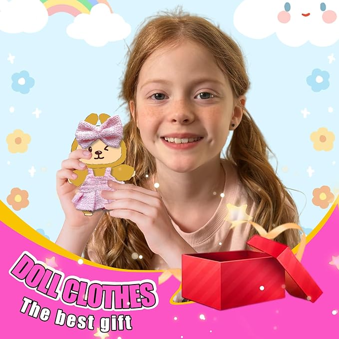 Fits 5.9-6.7 in for Clothes Doll Accessories Suit (NO Doll) Stylish Cute Clothes for Dress up Unique Style Universal Trendy Toy (P02)