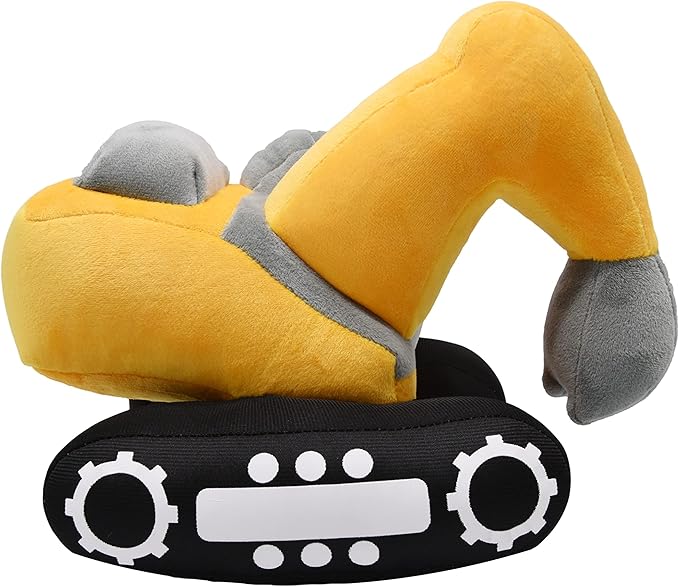 Soft Excavator Stuffed Construction Toy Super Cute Plush Digger Trucks Excellent Gifts for Kids or Birthday Party 11 Inches