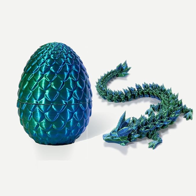 12“Dragon Eggs with Dragon Inside, Dragon Egg Fidget Toys, 3D Dragon Eggs with Dragon Inside, Mystery Dragon Egg, 3D Printed Dragon Egg, Stocking Easter Basket Stuffers