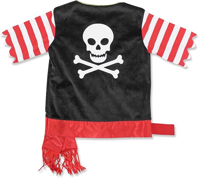 Melissa & Doug Pirate Role Play Costume Dress-Up Set With Hat, Sword, and Eye Patch