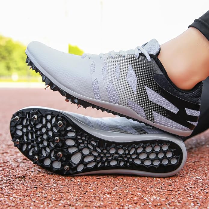 Men Women Kids Track and Field Shoes Professional 8 Spikes Running Racing Sneakers Breathable Lightweight Sprinting Shoes