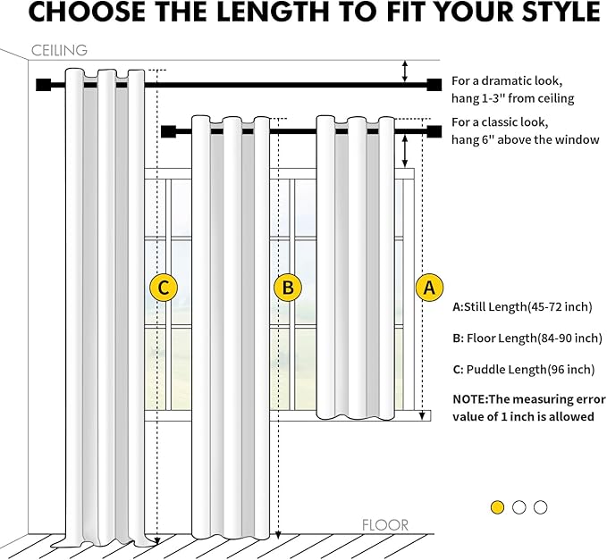 MIULEE Blackout Curtains for Bedroom 2 Panels 40 x 45 Inch Long Light Grey | Thermal Insulated, Living Room Darkening Grommet Drapes, Noise Reducing, Light Blocking Window Treatments