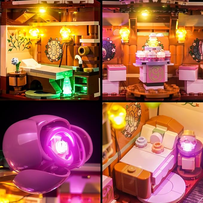 BrickBling LED Lighting Kit Compatible with Lego Wicked Glinda & Elphaba's Dormitory, Creative Light Compatible with Lego 75683-Lights Only, Not Come with Model