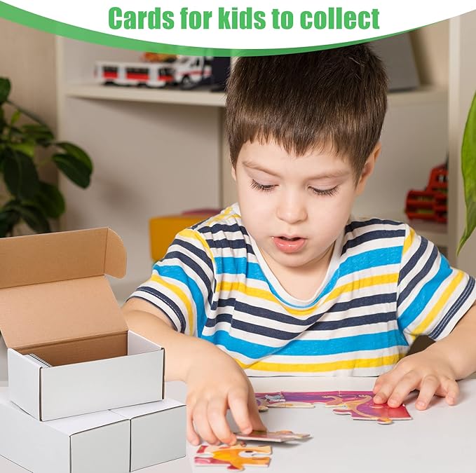 Yexiya 20 Pcs 400 Count Trading Card Storage Box Cardboard Baseball Card Storage Box Collectible Cases for Sports Gaming Cardboard Game Collecting Holder Supplies (White)