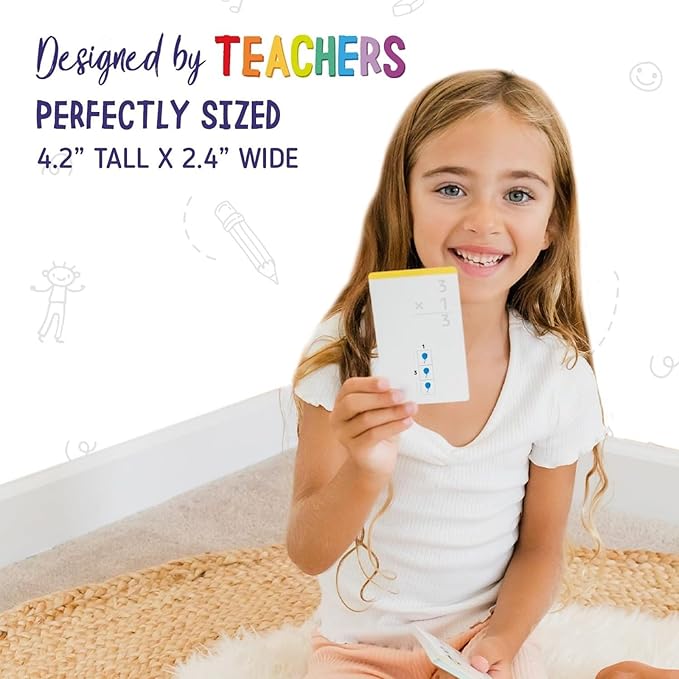 Merka Division & Multiplication Flash Cards - 2 Sets (338 Total Cards), Multicolor - Multiplication Facts to 12 for 3rd Grade - Division Flashcards with Dots for Visual Learning