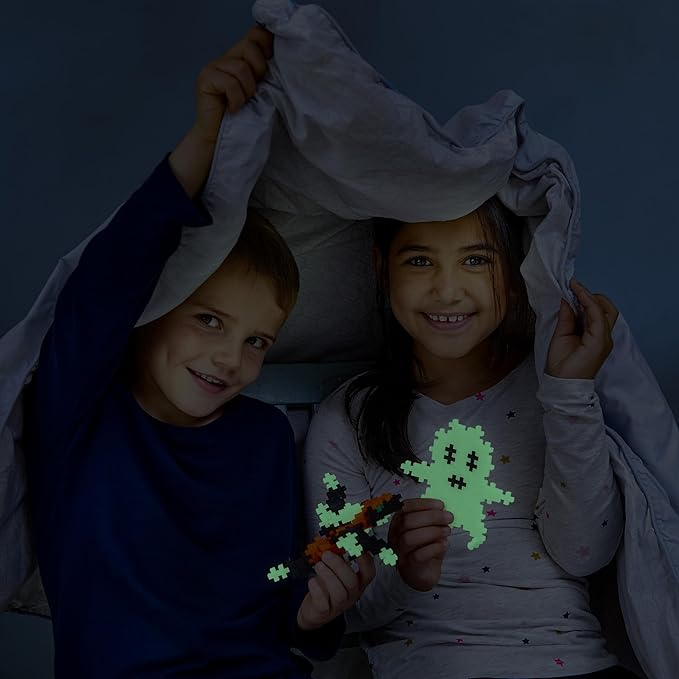 Plus-Plus - Glow Colour Mix - 240 Pieces - Creative Play, Building Blocks, Building, Developing Toys for Kids, STEM, STEAM, Produced in Denmark