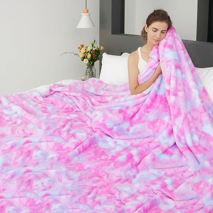 MUGD Soft Blankets Fuzzy Twin Bed Fleece Blanket Kids Warm Throw Blanket for Bed