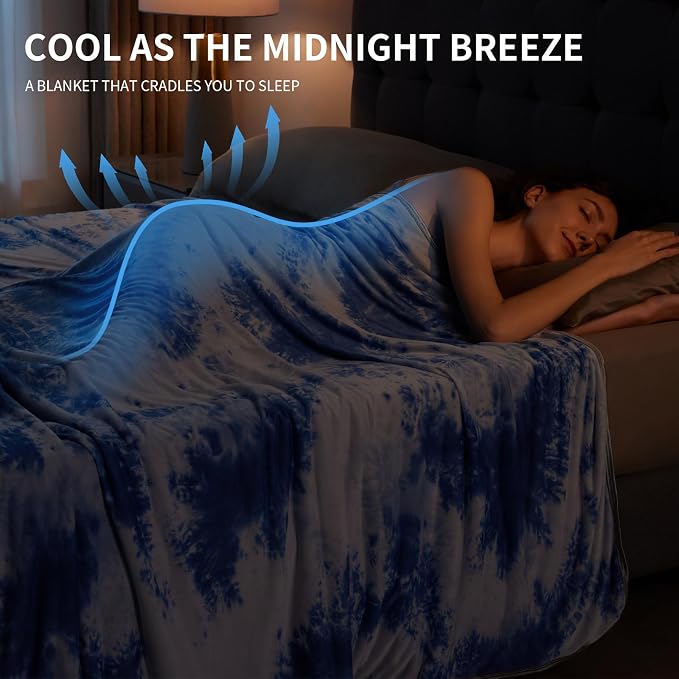 Guohaoi Cooling Blanket for Hot Sleepers and Night Sweats 50"x70" Twin Size | Arc-Chill Q-Max >0.5 Cool Fiber,100% Oeko-Tex Certified Lightweight Summer Blanket for Travel/Outdoor Ultra Cold Breathable