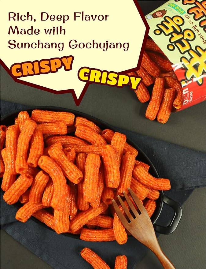 Sindangdong Tteokbokki Snack, Sweet & Spicy Korean Rice Cake Flavor Crunchy Snack, 192g (6.77 oz)
