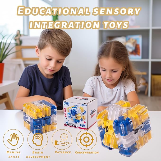 3D Cube Puzzle for Kids Color Matched Game Brain Teaser Game,Educational Learning Toys for Logical Thinking, Family Board Games, Durable Puzzle Cube Gift for Birthday and Holidays