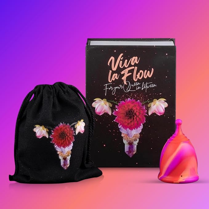 Reusable Menstrual Cup -100% Medical Grade Silicone - No Metals or Toxins - Soft & Comfortable Period Care - Leak Free - 10 Hours of Protection -Size A-Rose Rage