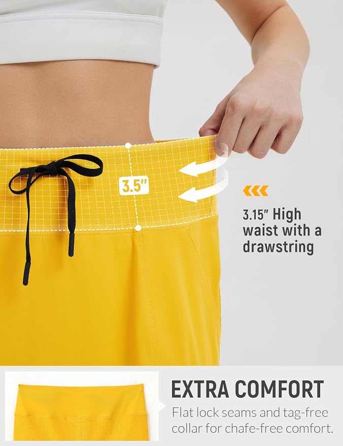 baleaf Women's 16" Hiking Cargo Skort with Pockets Knee Length Skirts | 4 Cargo Pockets, High Waisted, Built-In Shorts, UPF 50+ Sun Protection, Quick Dry, Stretch, Hiking, Golf, Outdoor, Casual