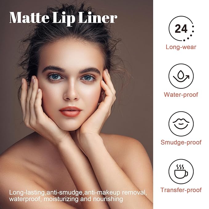 Lip Stain - Long Wear Tattoo Lip Liner, Waterproof & Transfer-proof Peel Off Lip Stain with Matte Finish, Lip Tint For All Skin Types, Great Gifts for Women (#01 Nude, 1 PCS)