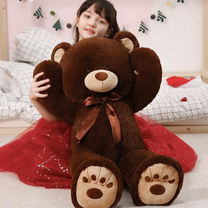 MorisMos Giant Teddy Bear Stuffed Animal, Big Teddy Bear Life Size, 36in Large Bear Cuddly Soft for Baby Shower, Boys, Girls