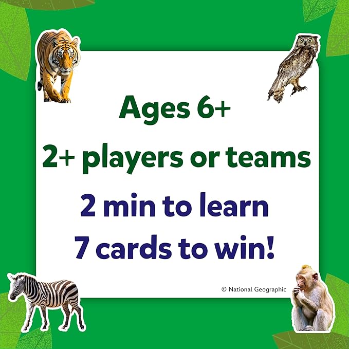 Skillmatics Guess in 10 National Geographic Animals, Educational Card Game for Kids & Families, Animal Trivia & Travel Game, Gifts for Ages 6, 7, 8, 9 and Up