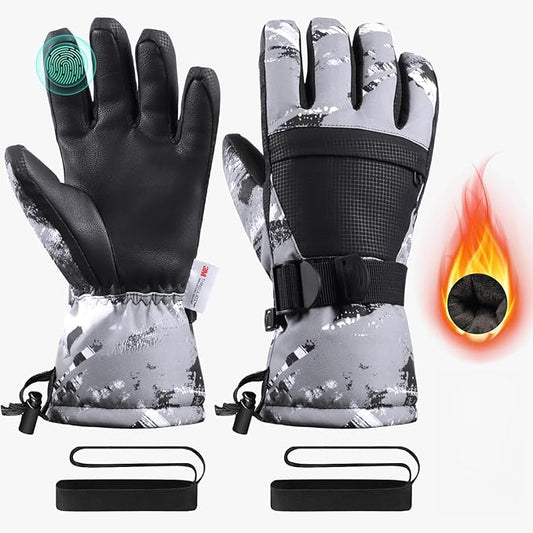 Ski Gloves,Snow Gloves,Waterproof Cold Weather Winter Gloves for Parent Boys Girls- Cycling, Driving, Running