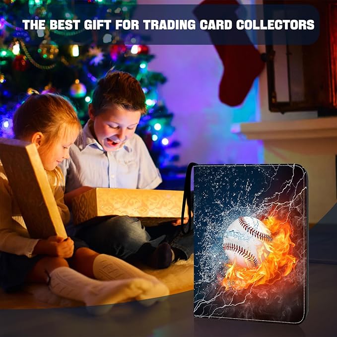 9-Pocket Baseball Card Binder - Holds 900 Cards with 50 Removable Sleeves | Sports & Trading Card Album for Collectibles