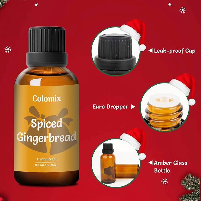 Christmas Fragrance Oils Set, 30ml x 3, Fragrance Oil for Diffuser, Candle Making, Soap Scents | Holiday Scent Oil Gift Set, Essential Oils Diffuser Scents