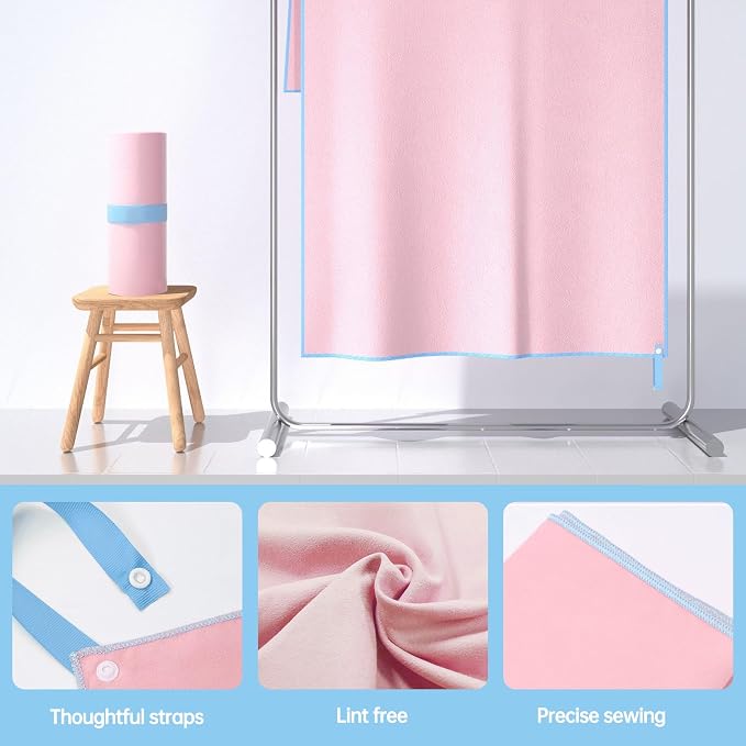 Gym Towels for Women,Workout Towels Quick Dry Towel,Yoga Towel for Hot Yoga Non Slip,Sweat Towel for Gym(2pcs,Pink)