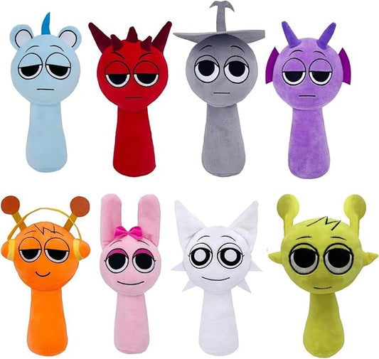 Sprunky Plush Toys Sprunky Wenda and Gray Plushies Sprunky Plushes Soft and Funs Stuffed Toys Dolls for Fans and Friends Birthday for Girls Boys (Multicolour-8PCS)