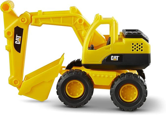Cat Construction Fleet 10” Excavator Toy – Heavy‑Duty Plastic, Working Boom & Bucket, Free‑Rolling Wheels, Indoor/Outdoor Sandbox Vehicle for Toddlers & Kids Ages 2 +