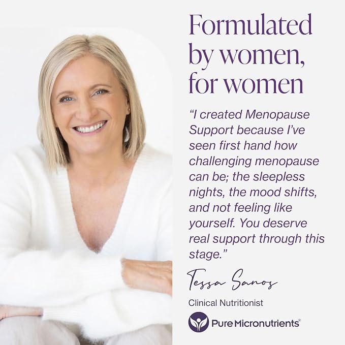 Menopause Supplements for Women, Hot Flashes & Night Sweats, 60 Count | Sensoril Ashwagandha, DIM, chaste berry & black cohosh support natural hormone balance, sleep & mood