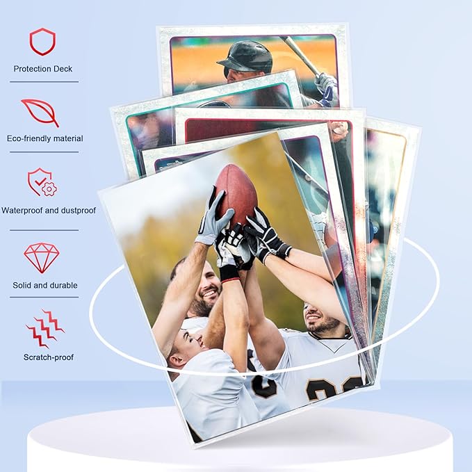 10000 Counts Card Sleeves TopLoaders for Trading Cards, Soft Clear Baseball Card Sleeves Plastic Card Protector for Football Card Sports Cards Game Card Standard Cards