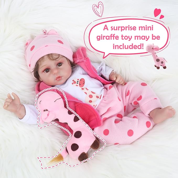 Reborn Realistic Newborn Baby Dolls, 18 inch Silicone Real Toddler Girl Lifelike