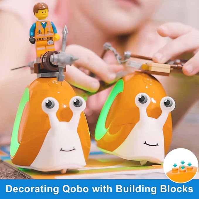 Qobo Coding Robot for Kids 3+, Screen-Free, Coding Pets with 30 Programming Card, USB Charging, Preschool STEM Learning Activities Toys for Toddlers, Educational Kits Gift for Boys & Girlss