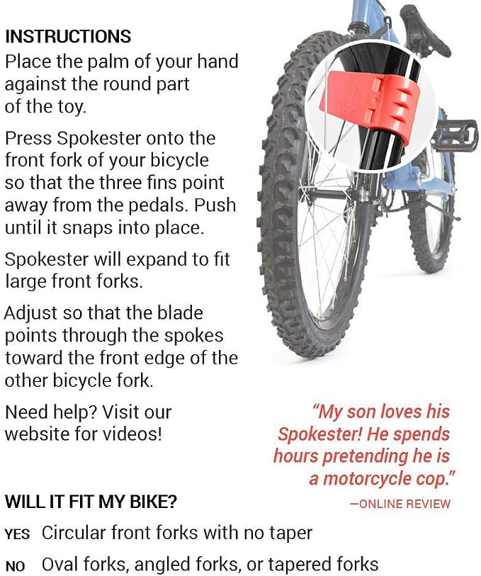 SPOKESTER Bicycle Noise Maker - Makes Your Bike Sound Like a Motorcycle