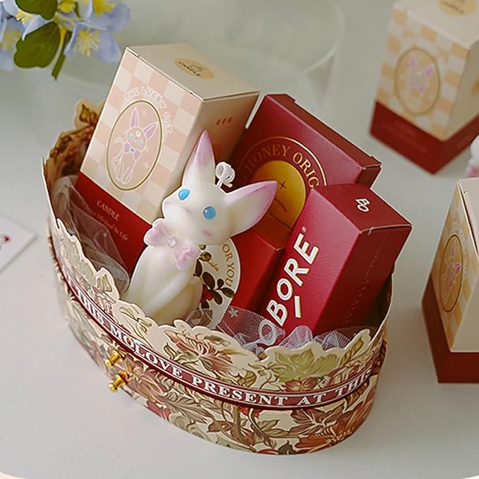 Cat Shaped Scented Candle,100G Cute Jiji Cat Animal Aroma Soy Wax Decorative Candle for Table Photo Prop Birthday Gift,Prefect for Meditation Stress Relief Mood Boosting