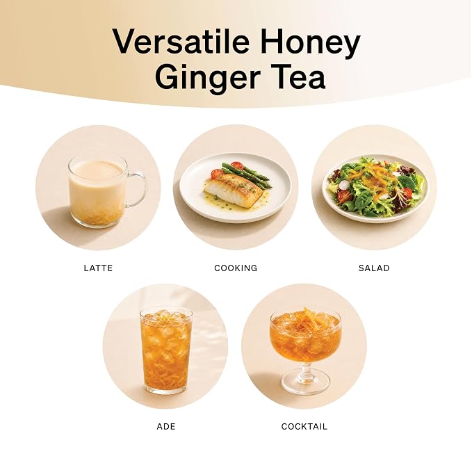 Damtuh Korean Honey Ginger Tea, 2.2 lb (Pack of 2) | Preserve-style tea base, hot or iced, caffeine-free, no steeping required, versatile drink and desert topping