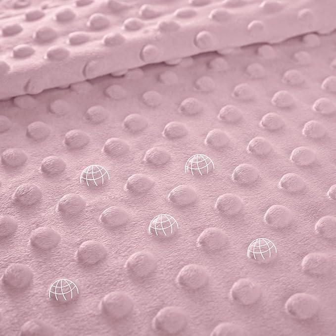 Minky Baby Blanket Pink Cute Bunny Blanket, Soft Cozy Nursery Blanket for Girls Boys, Fluffy Toddler Infants Warm Nursery Bed Blankets for Crib Stroller or Carseat, 30x40 Inches, Pink