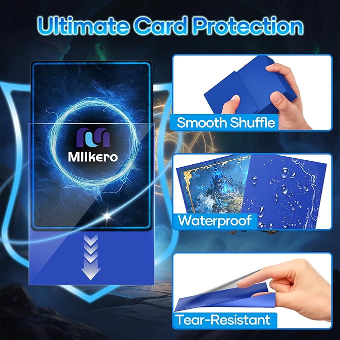 500 Count Matte Card Sleeves - Deck Protectors for MTG, Baseball, Sports & Game Cards (Matte Blue)