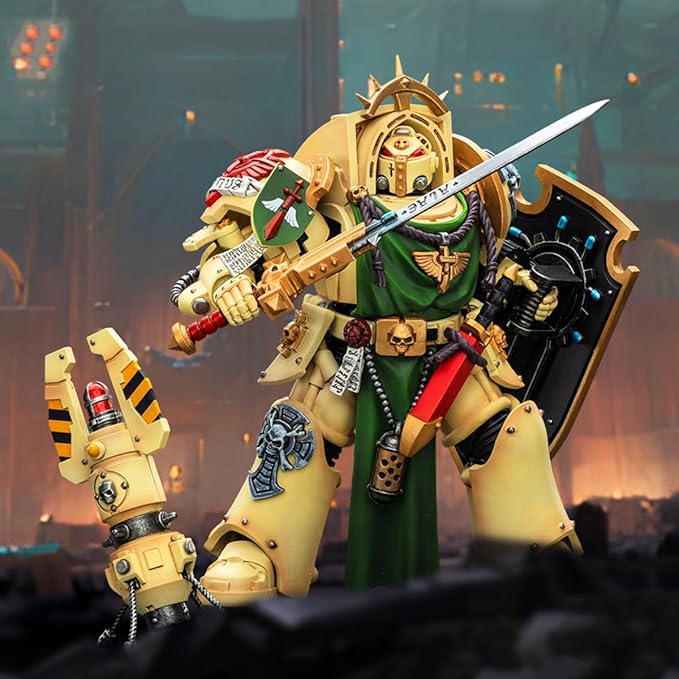 JOYTOY Warhammer 40,000 1/18 Action Figure Dark Angels Deathwing Knight 1 with Power Sword, Storm Shield and Teleport Homer Collection Models Birthday Gifts 15Age+ Pre-Order