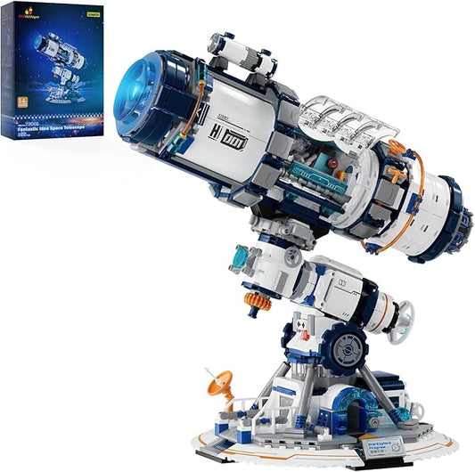 JMBricklayer Space Telescope Building Sets for Adults, Cool Space Planet Building Toys with Lights 70009, Space Exploration Telescope Model Kits for Teens, Ideal Gift for Space Lovers, Kids 8+(995PCS)