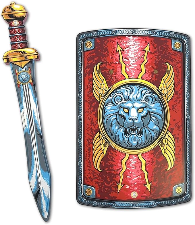 Liontouch Roman Legionary Sword & Shield | Historical Combat Toy Set for Children’s Pretend Play As A Soldier in Ancient Rome | Safe Weapons & Battle Armor for Dress Up & Gladiator Costumes for Kids