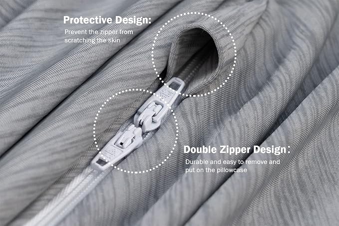 INSEN Cooling Pregnancy Pillow, Maternity Pillow for Pregnant Women, C Shaped for Side Sleeping, Glossy Gray
