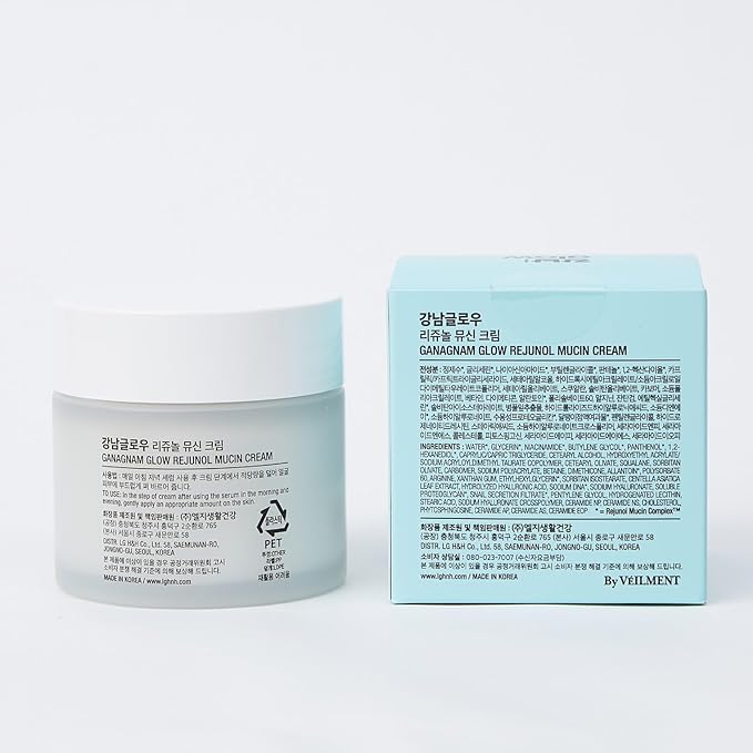 Rejunol Mucin PDRN Facial Cream 3.7 floz - 91.5% Snail Mucin Moisturizer with Hyaluronic Acid & Panthenol I Korean Skincare I Face Moisturizer for Women | Salmon DNA