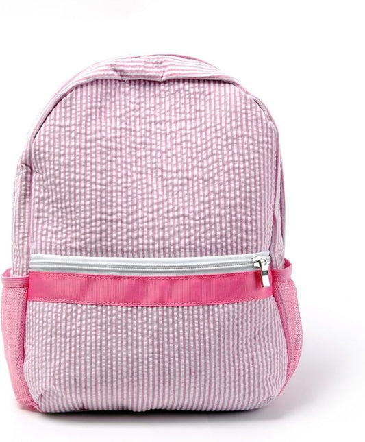 Toddler Backpack, Seersucker Preppy Backpack, Classic Cute Kids School Bookbag Preschool Kindergarten Children Bag