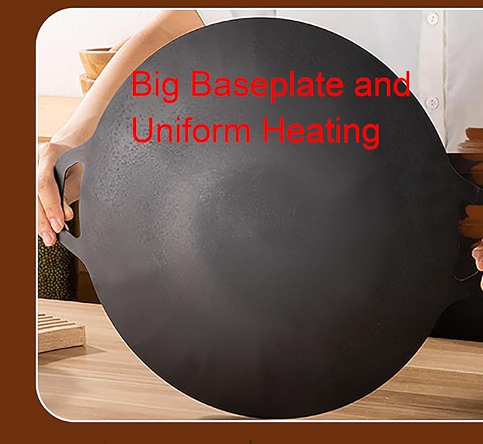 Thin Korean Grill Pan, 9.4 Inch Iron with Non-stick Coating Baking Tray on Heating Stove for Home, Party Travel and Outdoor (9 inch)