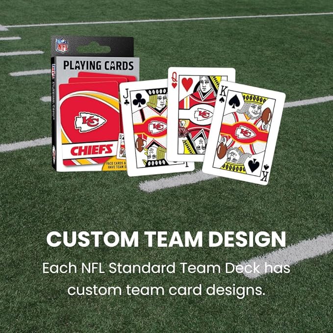 MasterPieces - NFL Playing Cards, Officially Licensed Baltimore Ravens Football Deck, Family Games for Adults and Kids, Standard Size