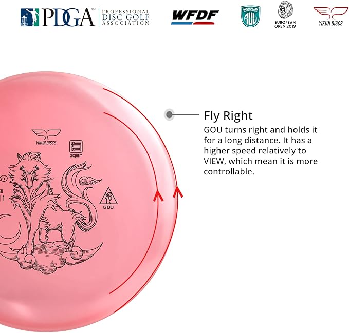 Yikun Professional Disc Golf GOU |Distance Driver |165-176g| Perfect for Outdoor Games and Competition