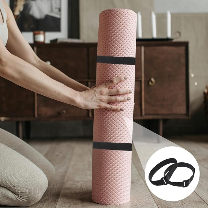 Outanaya 12Pcs Yoga Mat Strap Adjustable Nylon Carrying Sling for Easy Transport and Storage of Yoga Mats Lightweight and Portable Fitness Accessory