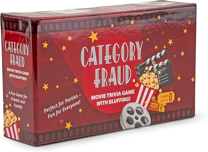 Category Fraud The Movie Trivia Game with Bluffing for Cinephiles - 200 Cards, Unlimited Combinations - Never Run Out of Questions